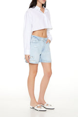 High-Rise Denim Shorts