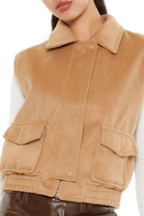 Brushed Zip-Up Vest