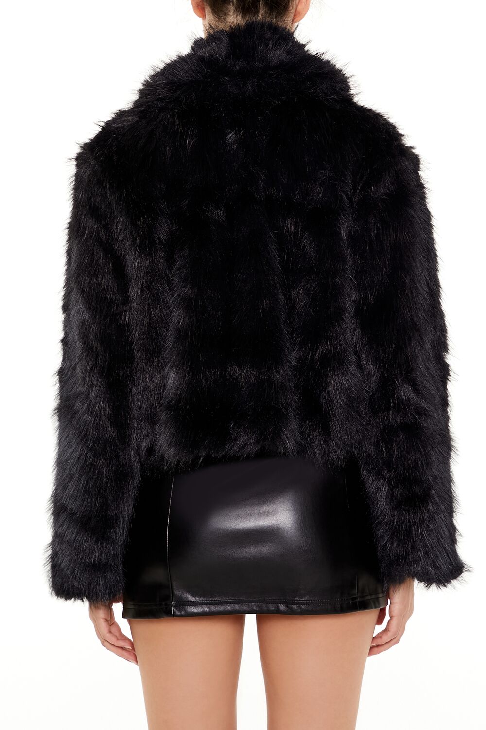 Faux Fur Tie-Front Coat