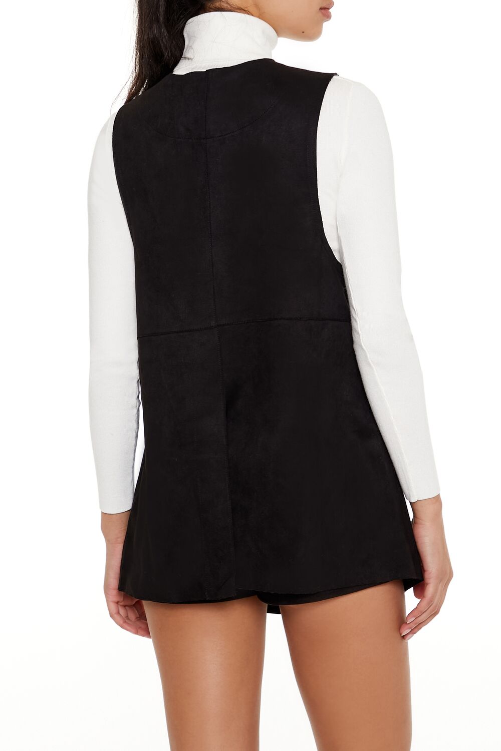 Faux Suede Longline Vest