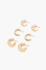 Twisted Hoop Earring Set