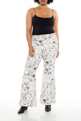 Plus Size Spotted High-Rise Pants