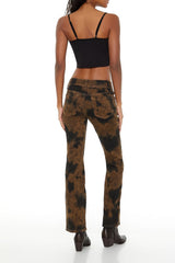 Bleach Dye Bootcut Pants
