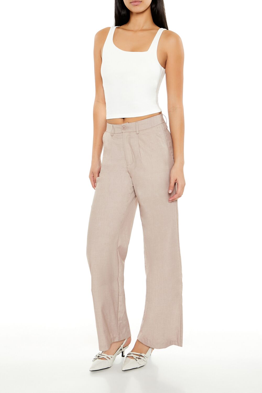 Trouser Mid-Rise Pants