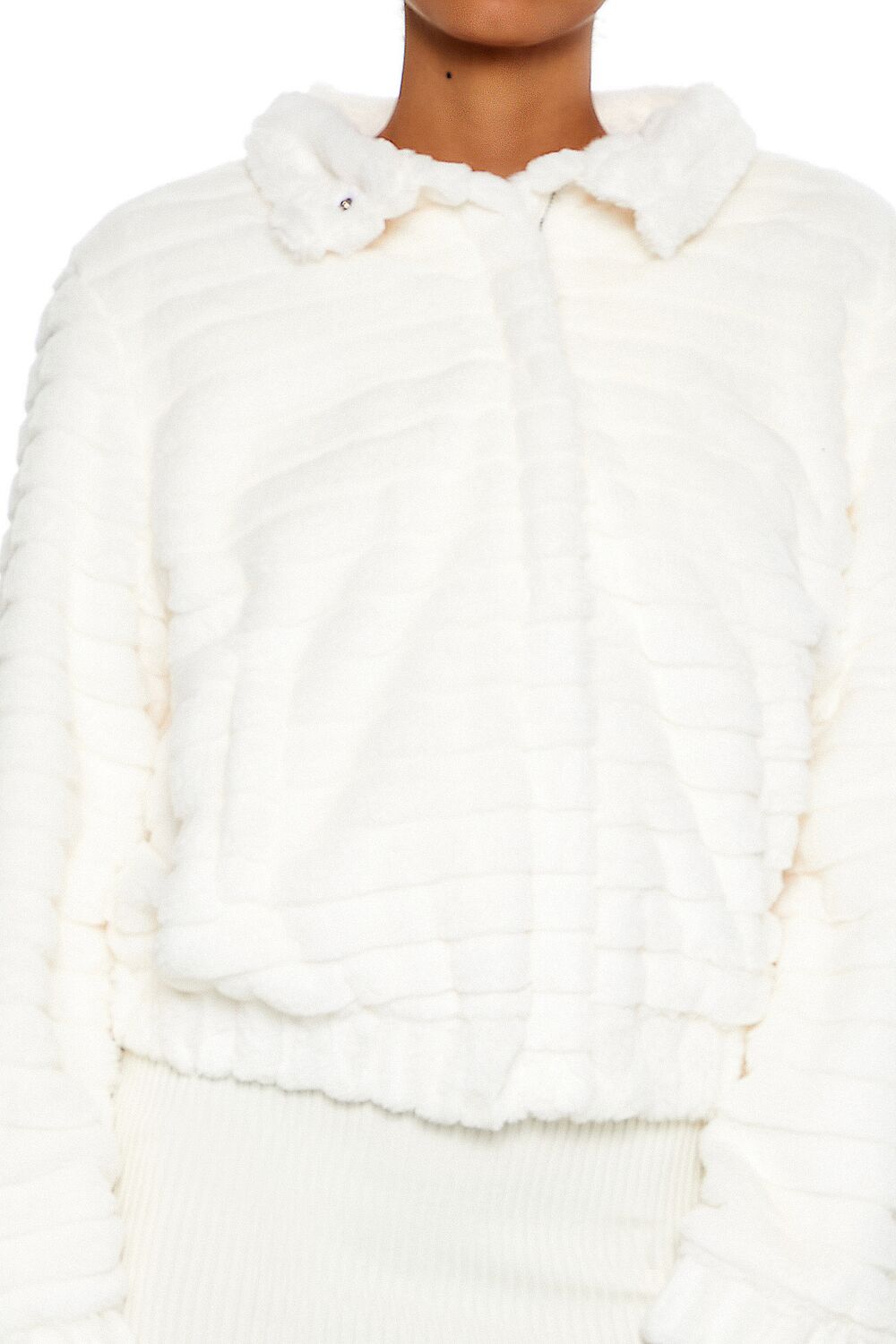 Quilted Faux Fur Bomber Jacket