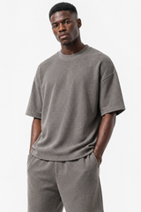 Waffle Knit Oversized T-Shirt