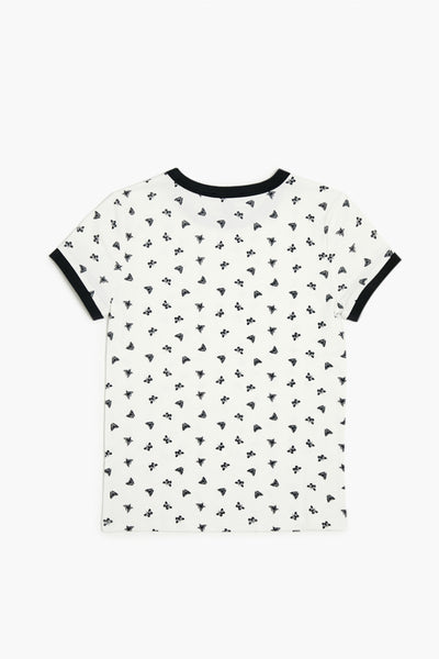 Girls Butterfly Ringer Tee (Kids)