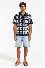 Crochet Button-Down Shirt