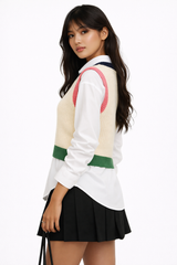 Colorblock V-Neck Sweater Vest