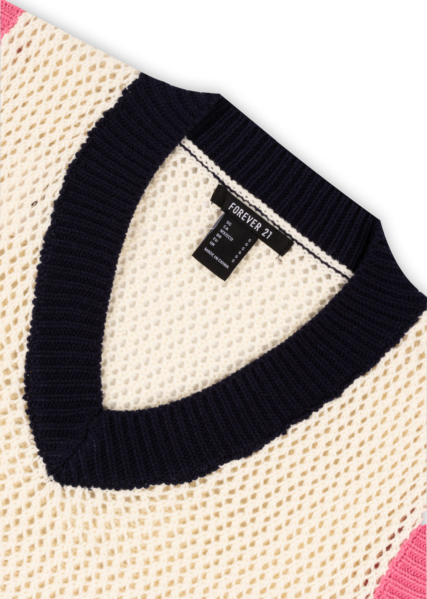 Colorblock V-Neck Sweater Vest