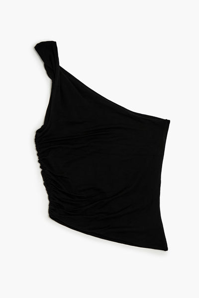 Twisted One-Shoulder Crop Top