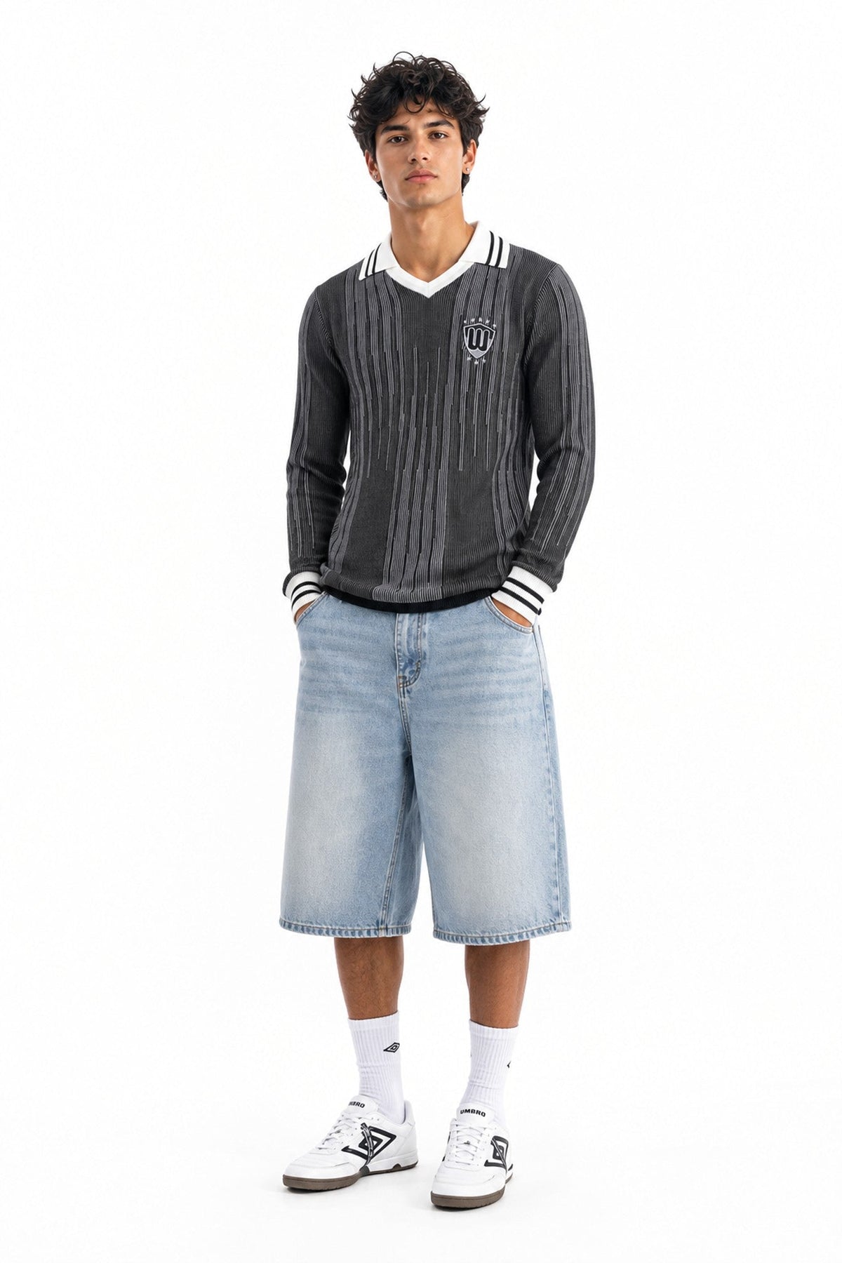 Crest Long Sleeve Knit Jersey Shirt