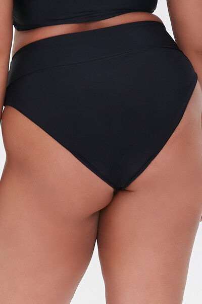 Plus Size High-Waist Bikini Bottoms