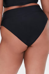 Plus Size High-Waist Bikini Bottoms
