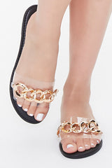 Chain Clear-Strap Sandals