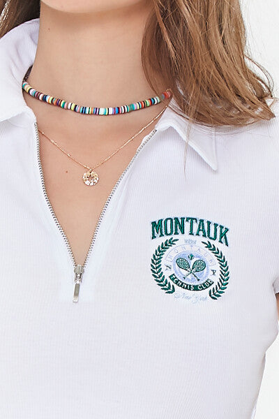 Embroidered Montauk Crop Top