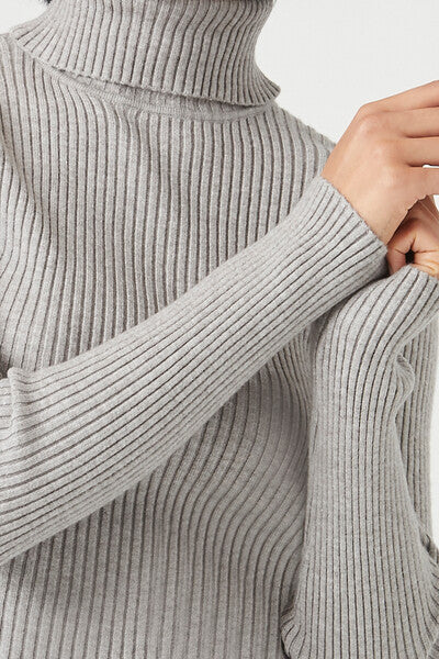 Ribbed Turtleneck Sweater