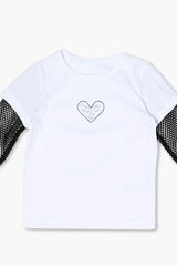 Girls Heart Graphic Combo Tee (Kids)