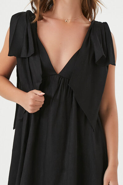 Tie-Strap Mini Babydoll Dress