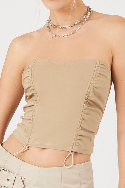 Toggle Drawstring Tube Top