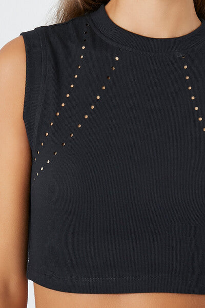 Ribbed Cutout Tank Top