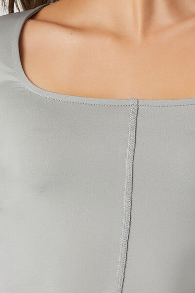 Fitted Long-Sleeve Crop Top