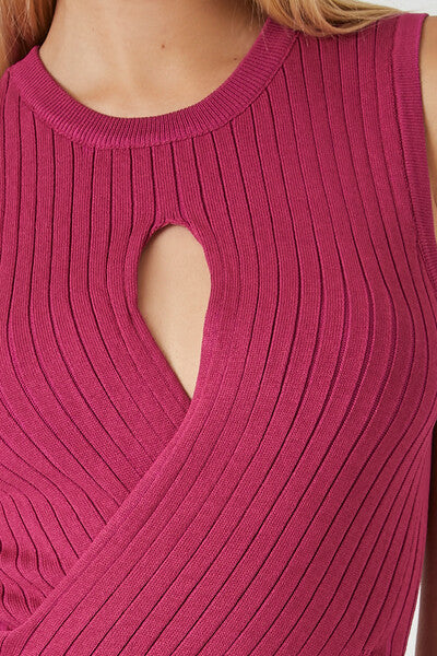 Sweater Knit Surplice Tunic & Pants Set