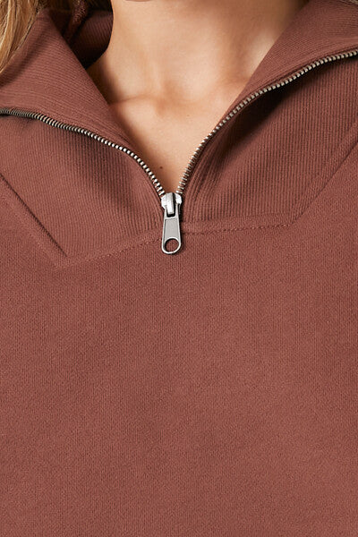 Half-Zip Cropped Pullover