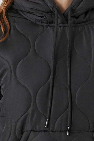 Quilted Nylon Hoodie