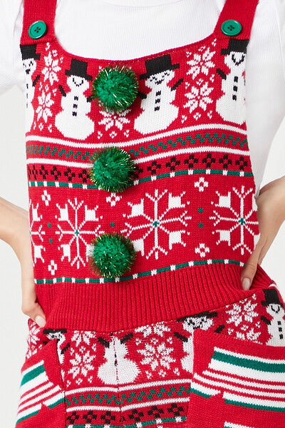 Christmas Fair Isle Knit Overalls