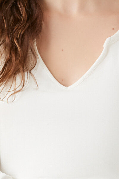 Split-Neck Crop Top