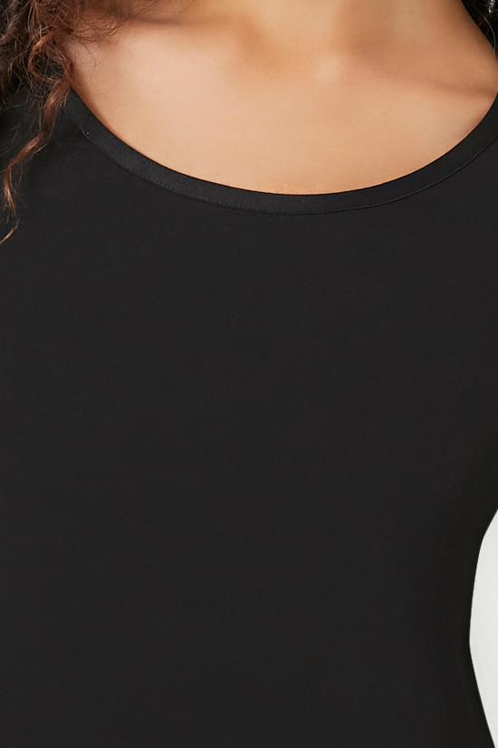 Cotton-Blend Scoop-Neck Top