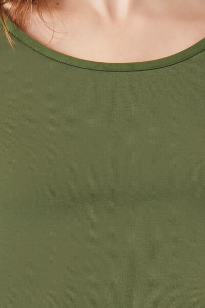 Cotton-Blend Scoop-Neck Top