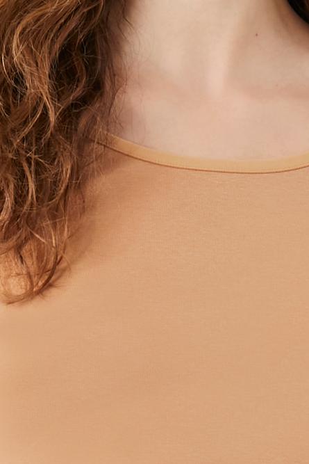 Cotton-Blend Scoop-Neck Top