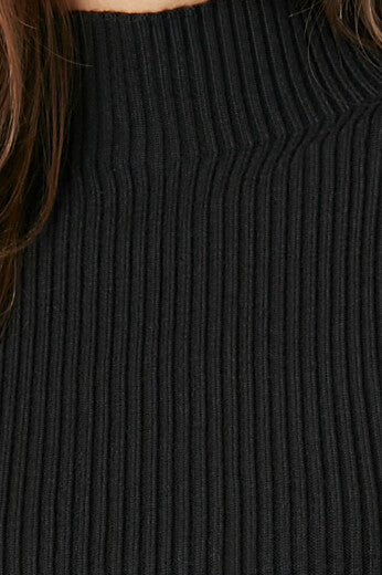 Ribbed Mock Neck Sweater