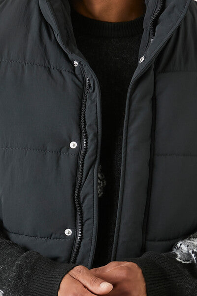 Unisex Funnel Neck Puffer Vest