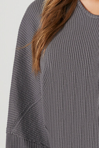 Thermal Ribbed Pullover