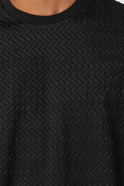 Crinkle Textured Crew Tee