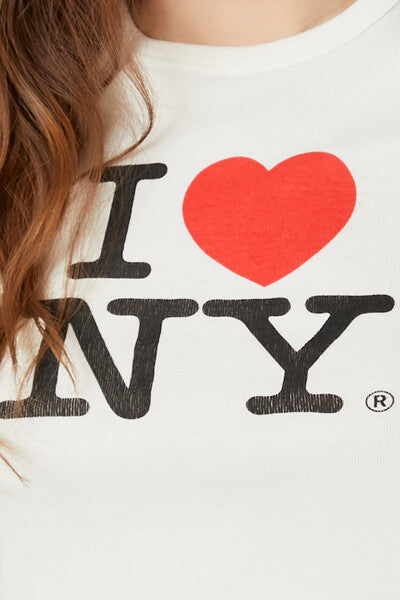 Cropped I Love NY Graphic Tee