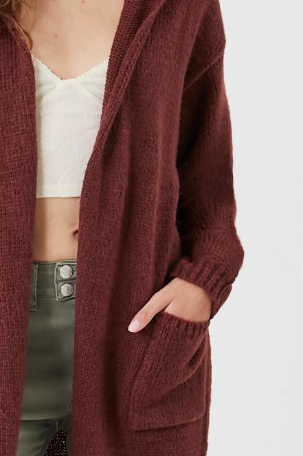 Hooded Cardigan Sweater