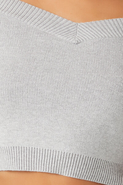 Cropped Off-the-Shoulder Sweater