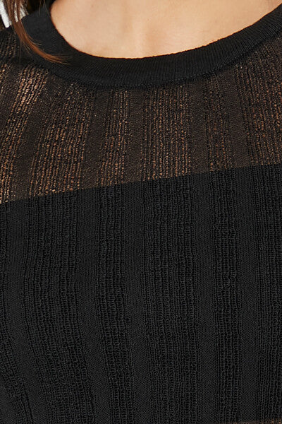 Fitted Ribbed Knit Sweater