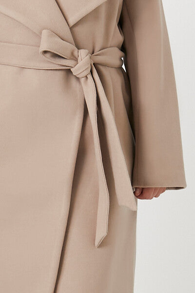 Plus Size Tie-Front Longline Coat