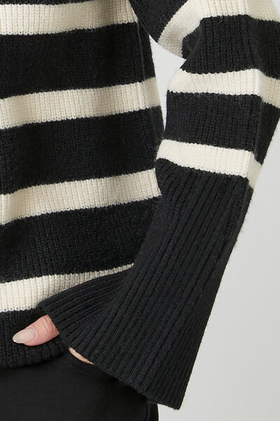 Striped Turtleneck Sweater