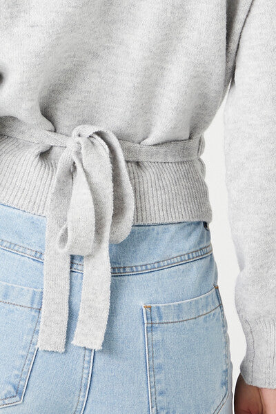 Tie-Back Wrap Sweater