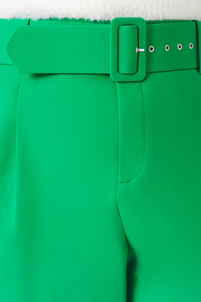 Plus Size Belted Trouser Pants