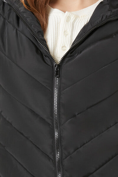 Hooded Quilted Puffer Vest