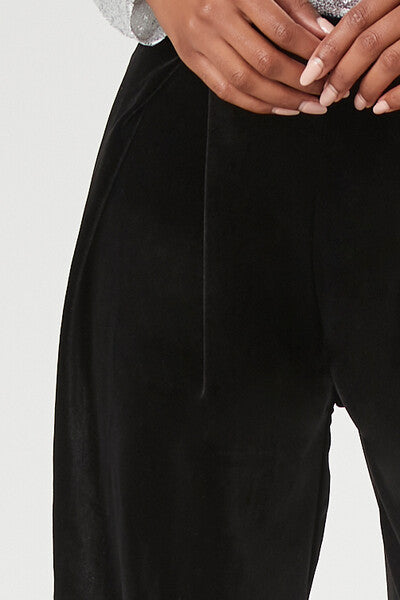 Velvet Wide-Leg Pants