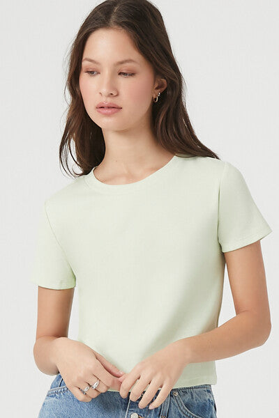 Cotton-Blend Crew Tee