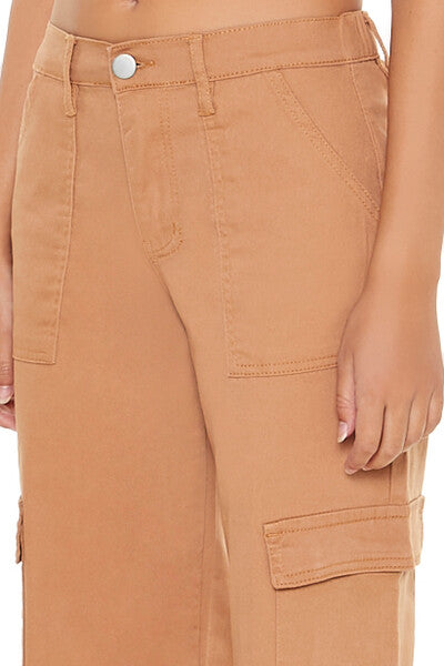 Twill Low-Rise Cargo Pants